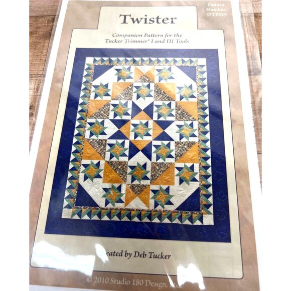 Twister Quilt Pattern 72" X 92" For Tucker Trimmer Tools By Deb Tucker - Picture 2 of 3